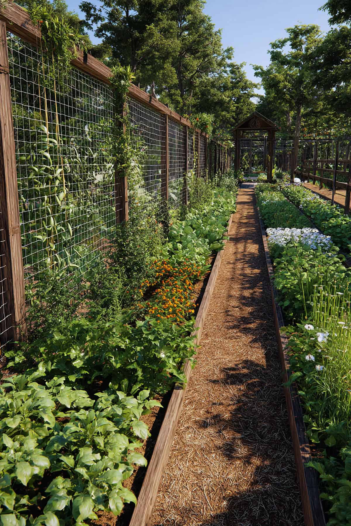 Fence Line Trellis Layout