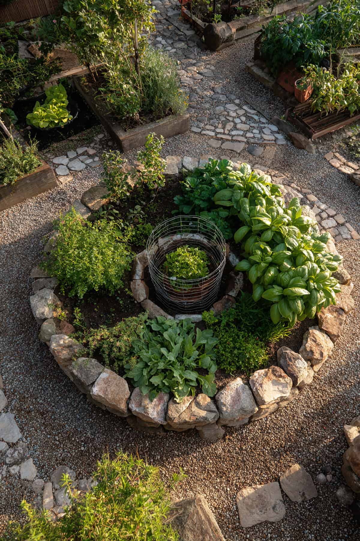 Keyhole Bed With Compost Basket