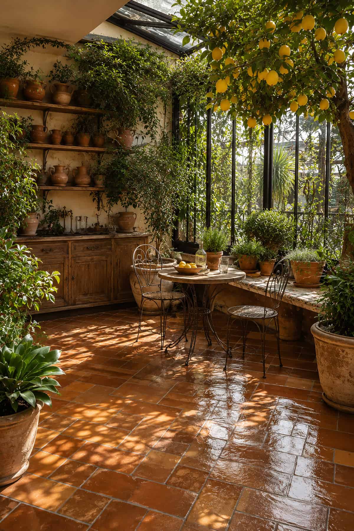 Mediterranean Tile Floor Interior