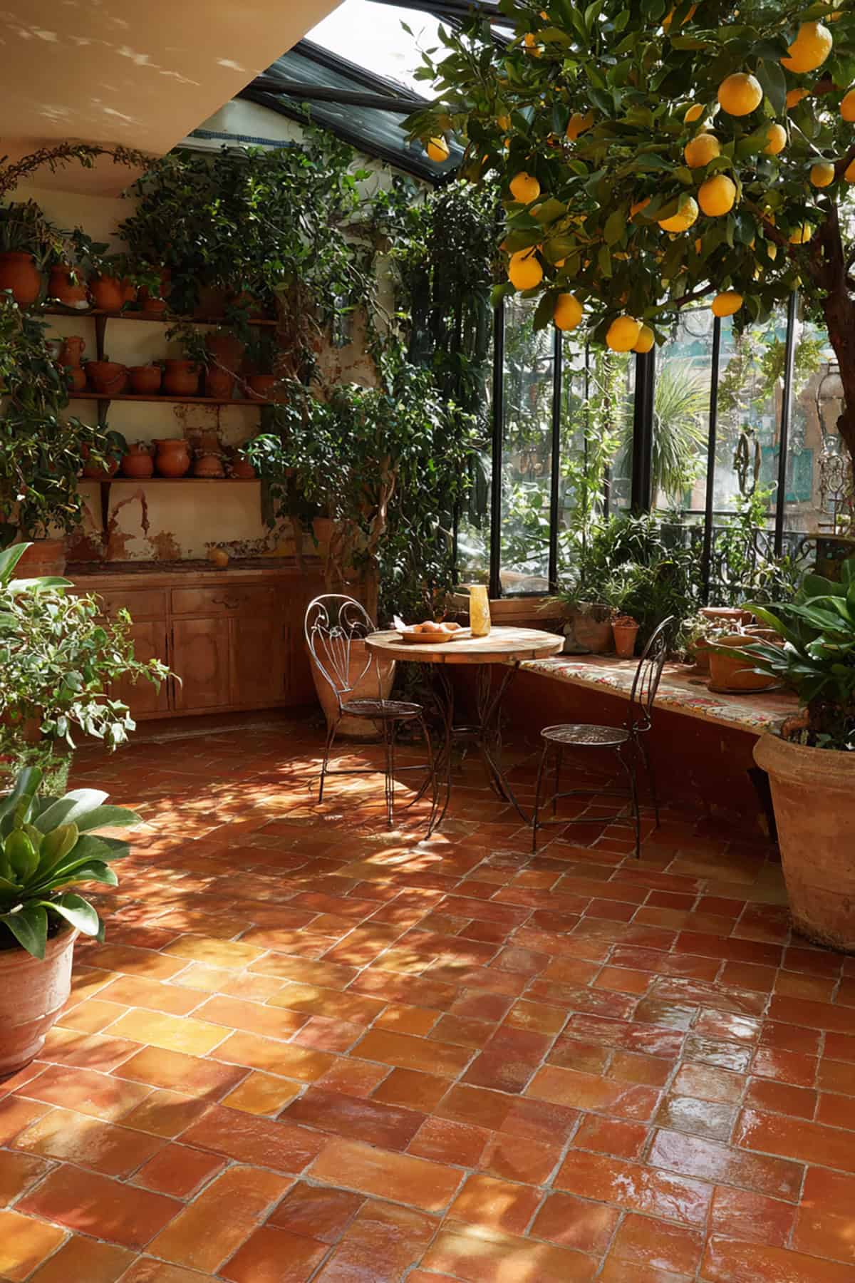 Mediterranean Tile Floor Interior