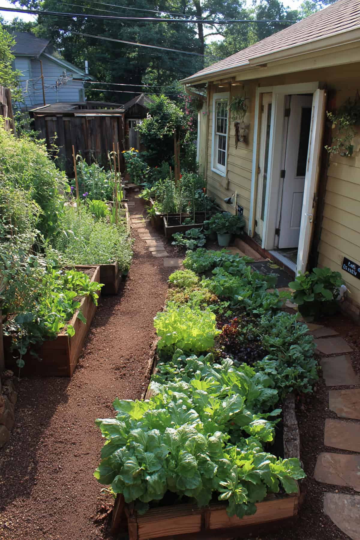 Salad Bar Beds Near the Kitchen Door