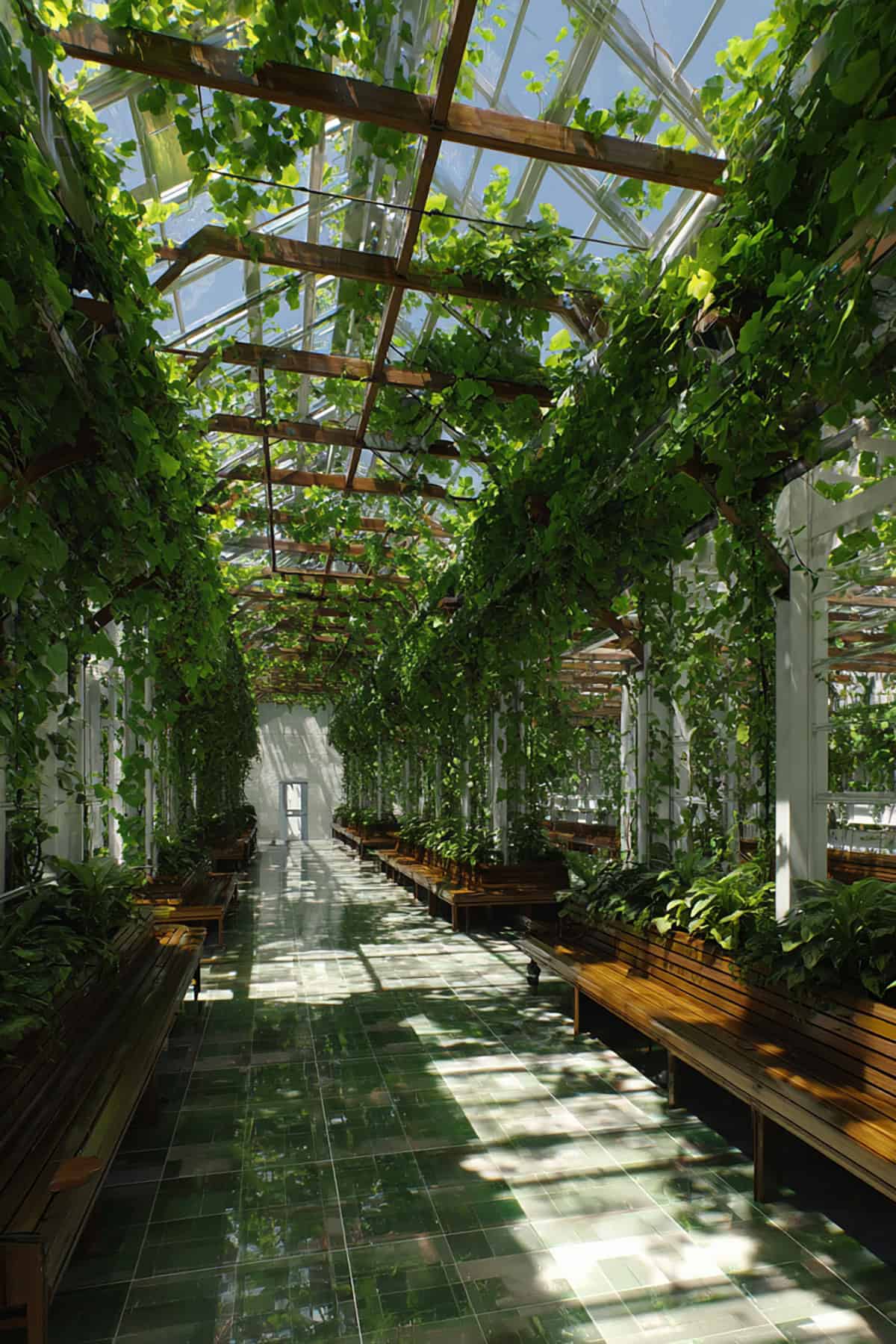 Trellis Ceiling Vine Interior