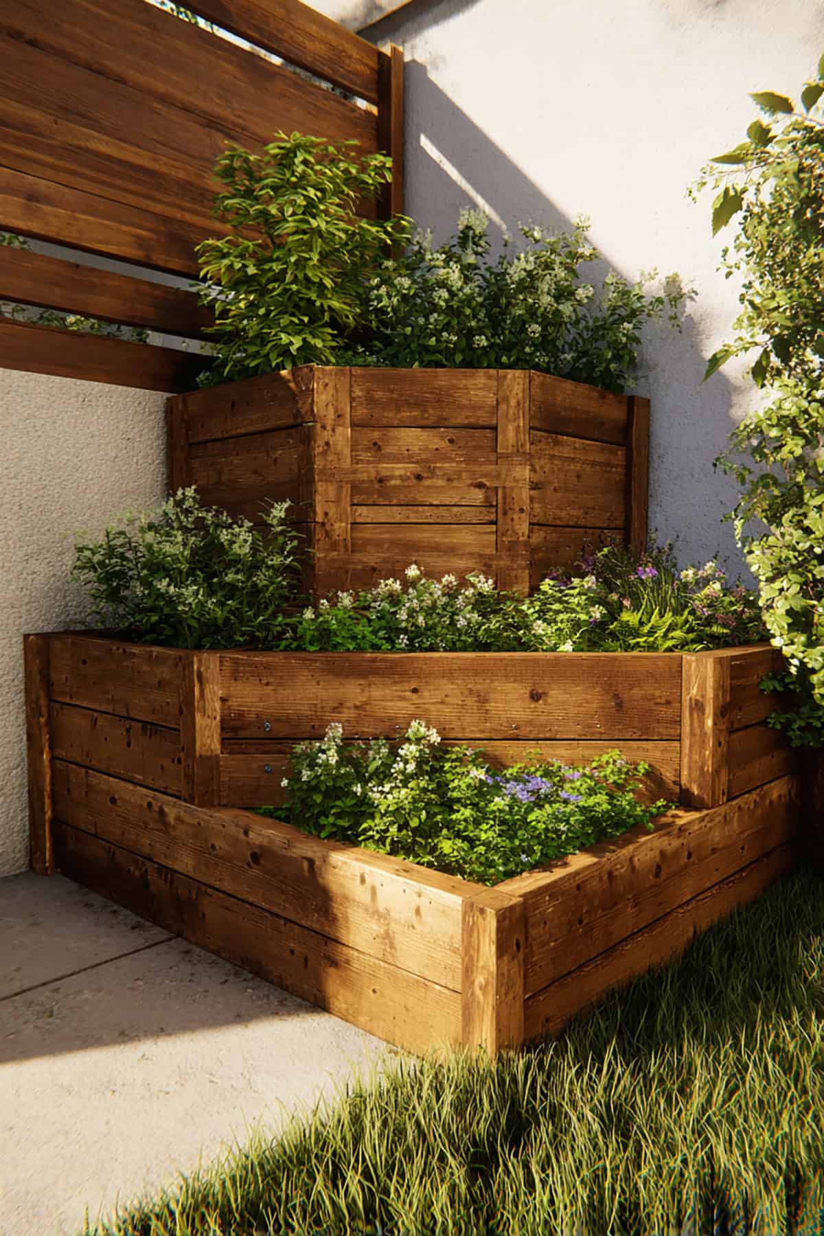 Corner Stair Step Planter Build