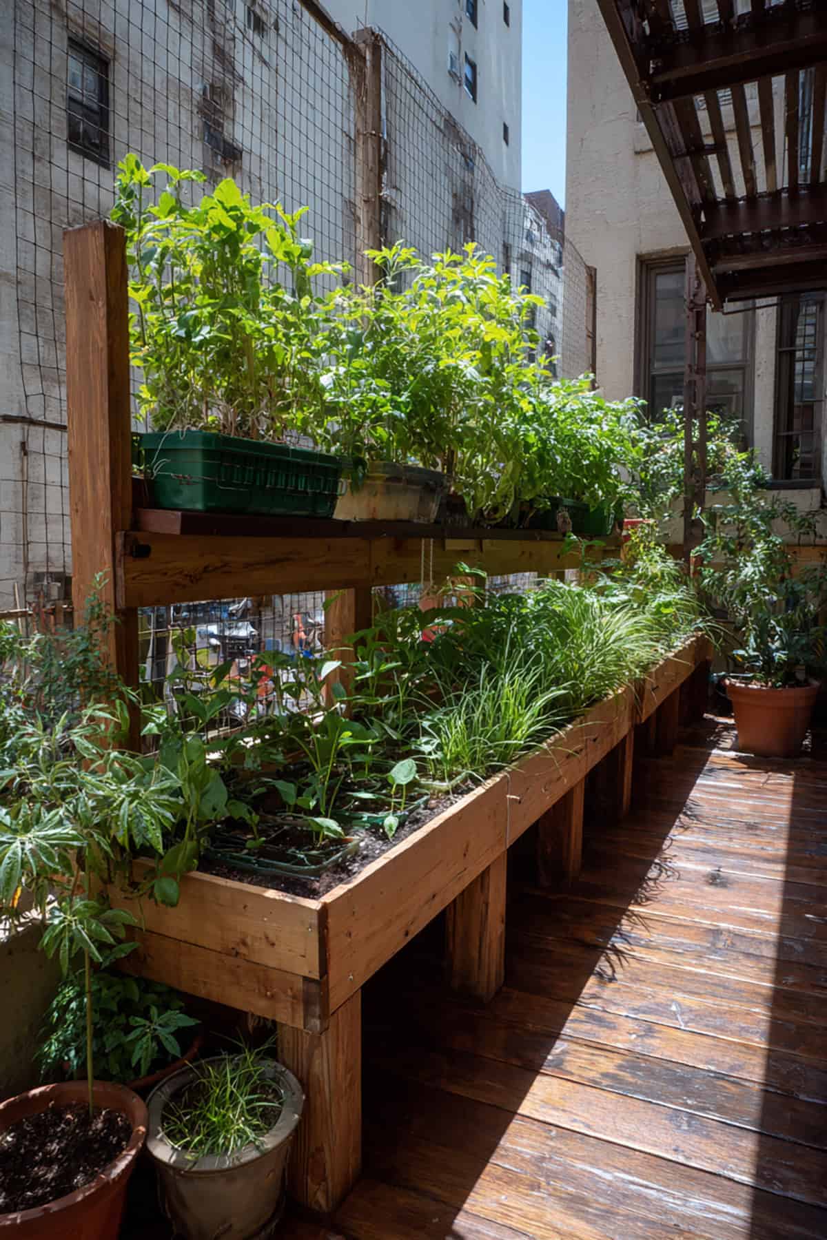 Elevated Shelf Planter to Lift Plants Off Ground