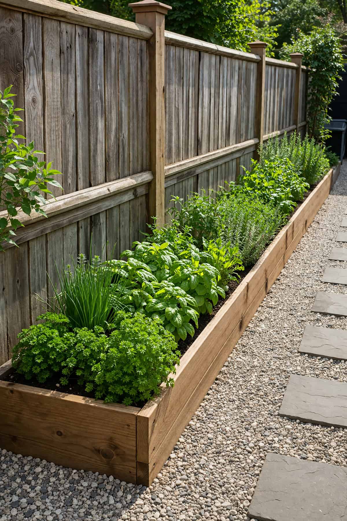 Fence Hugging Raised Bed Strip