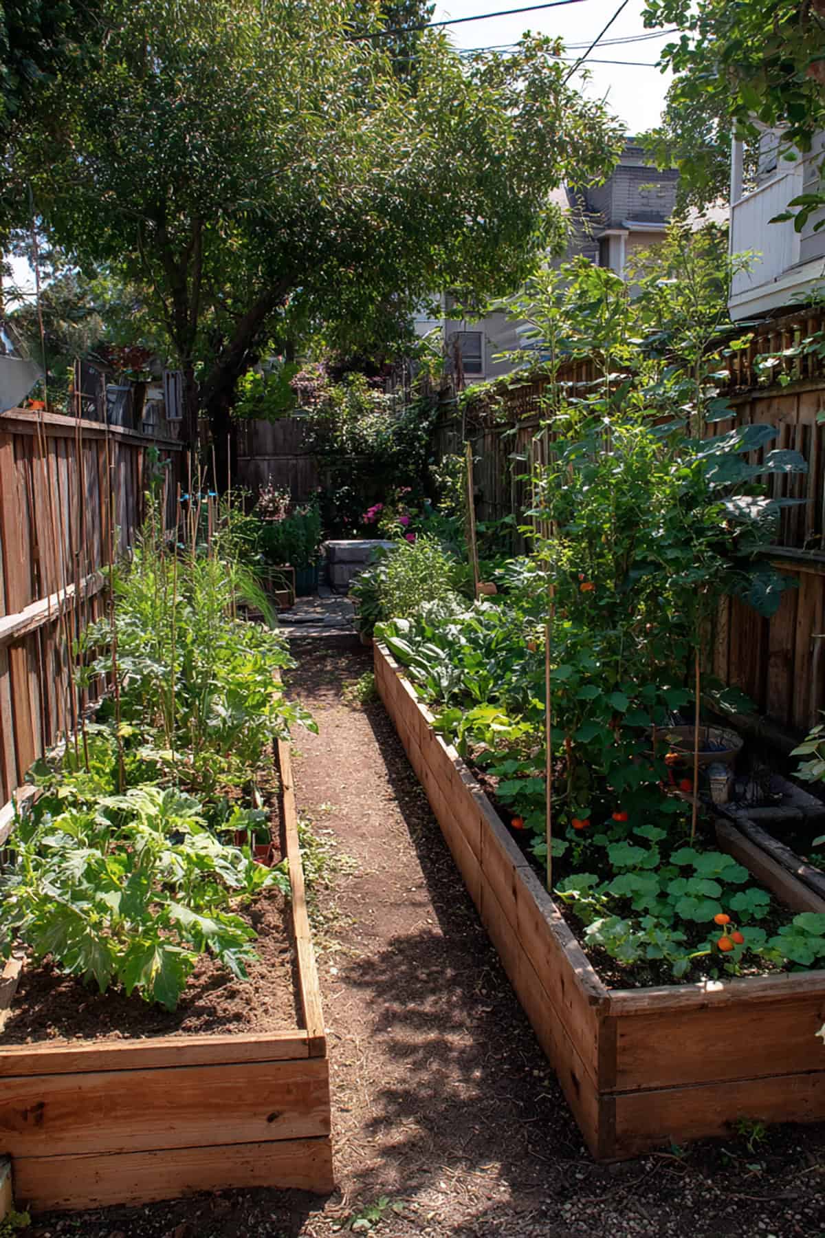 Raised Bed With Narrow Walk Gap