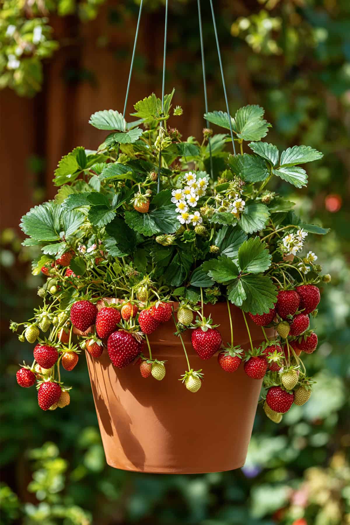 Terracotta Hanging Strawberry Basket