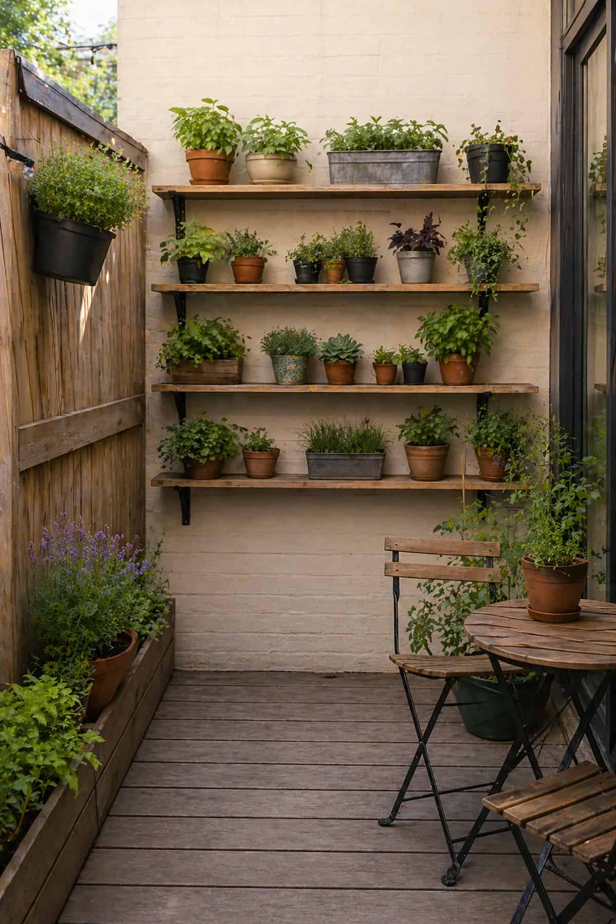 Wall Mounted Shelf Garden to Free Ground Space