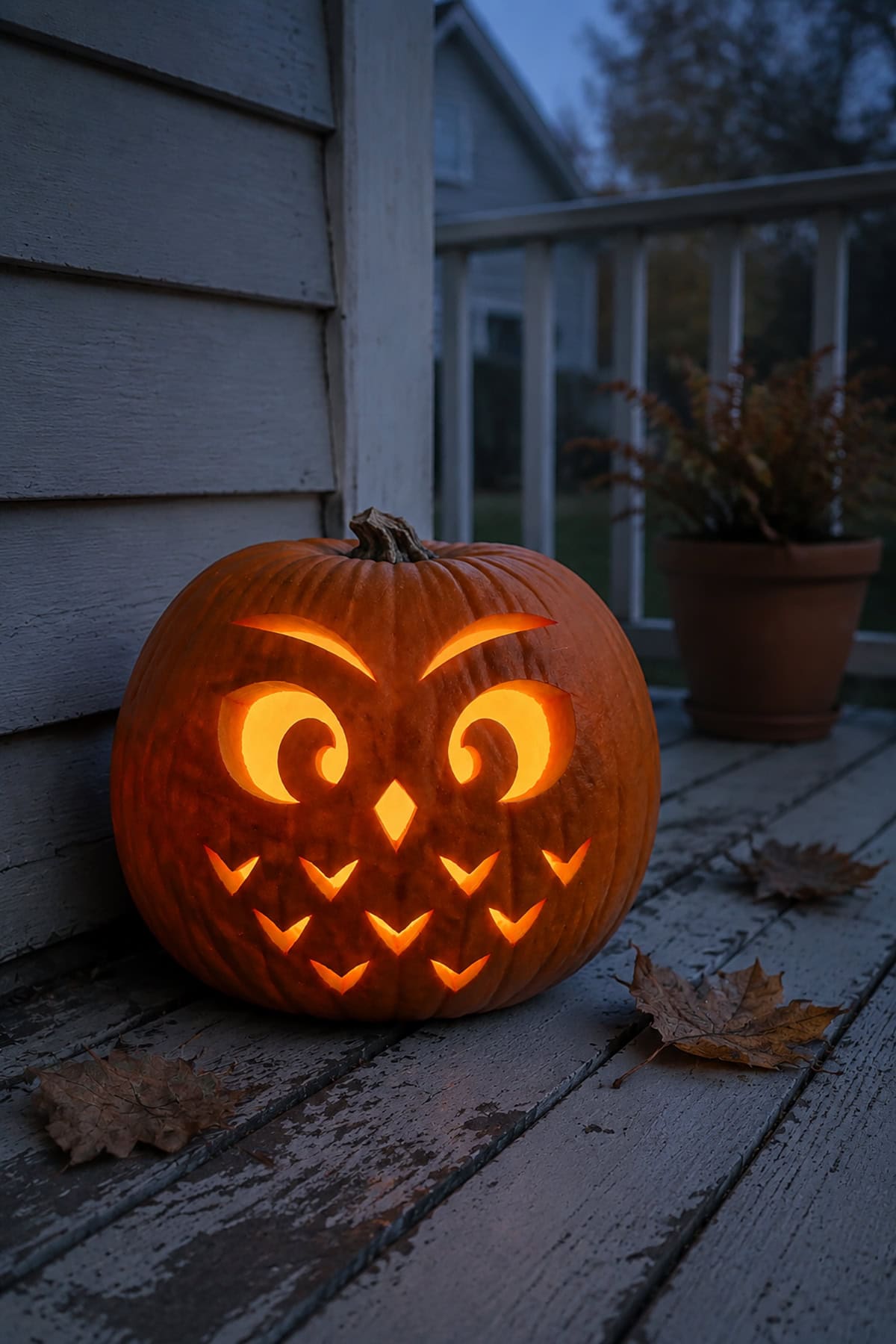 Glowing Owl Pumpkin