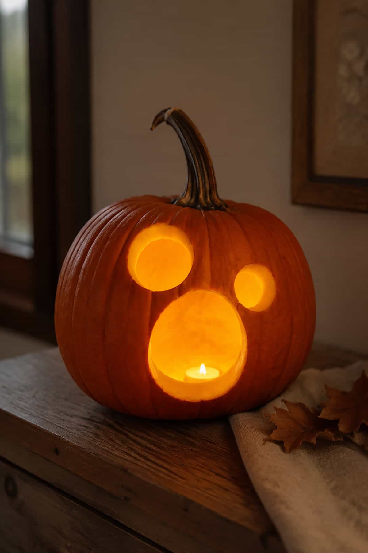Round Eared Pumpkin Carving