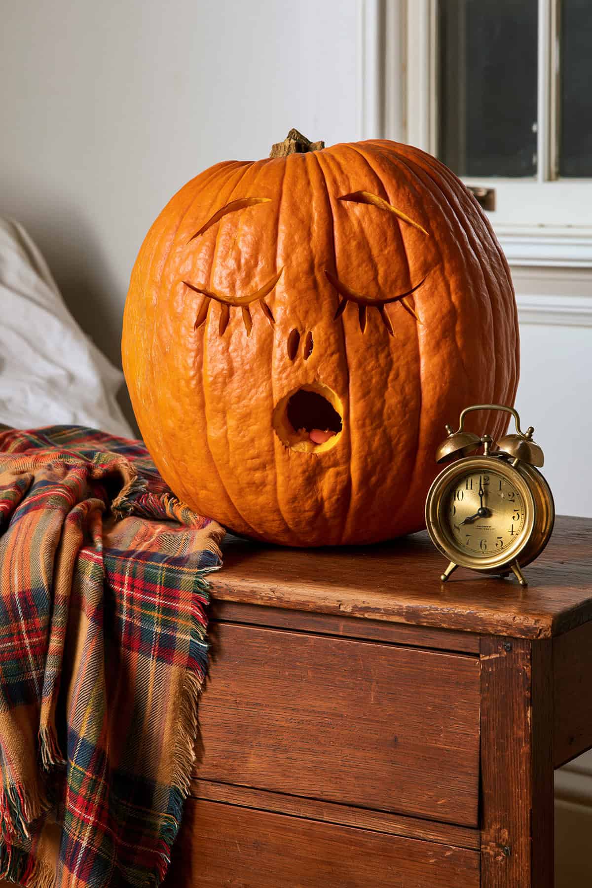 Sleepy Face Pumpkin