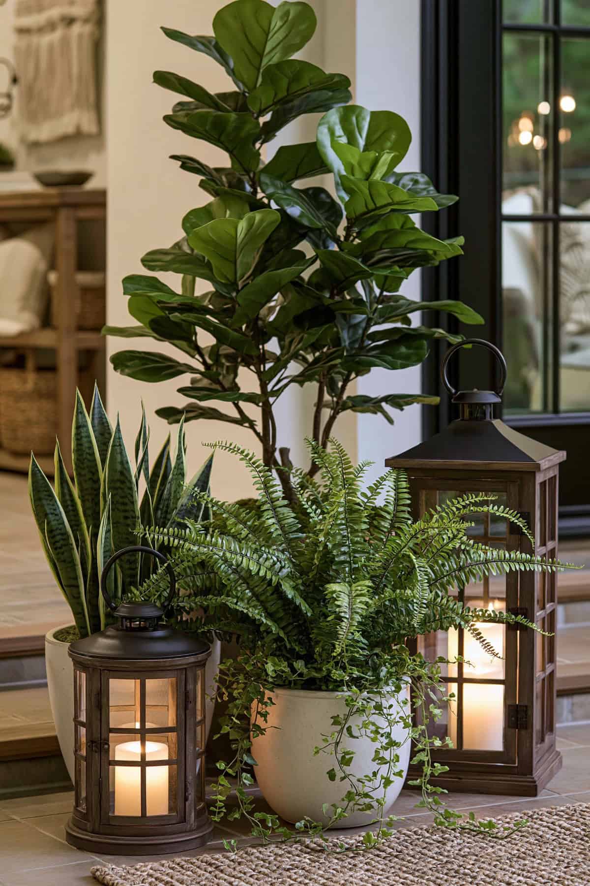 Add Lanterns and Candles Around Plants