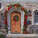 Christmas Front Door Decor Ideas with Greenery