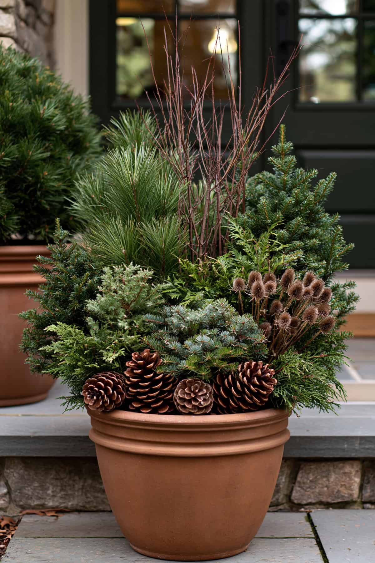 Free Yard Clippings And Pinecone Planter