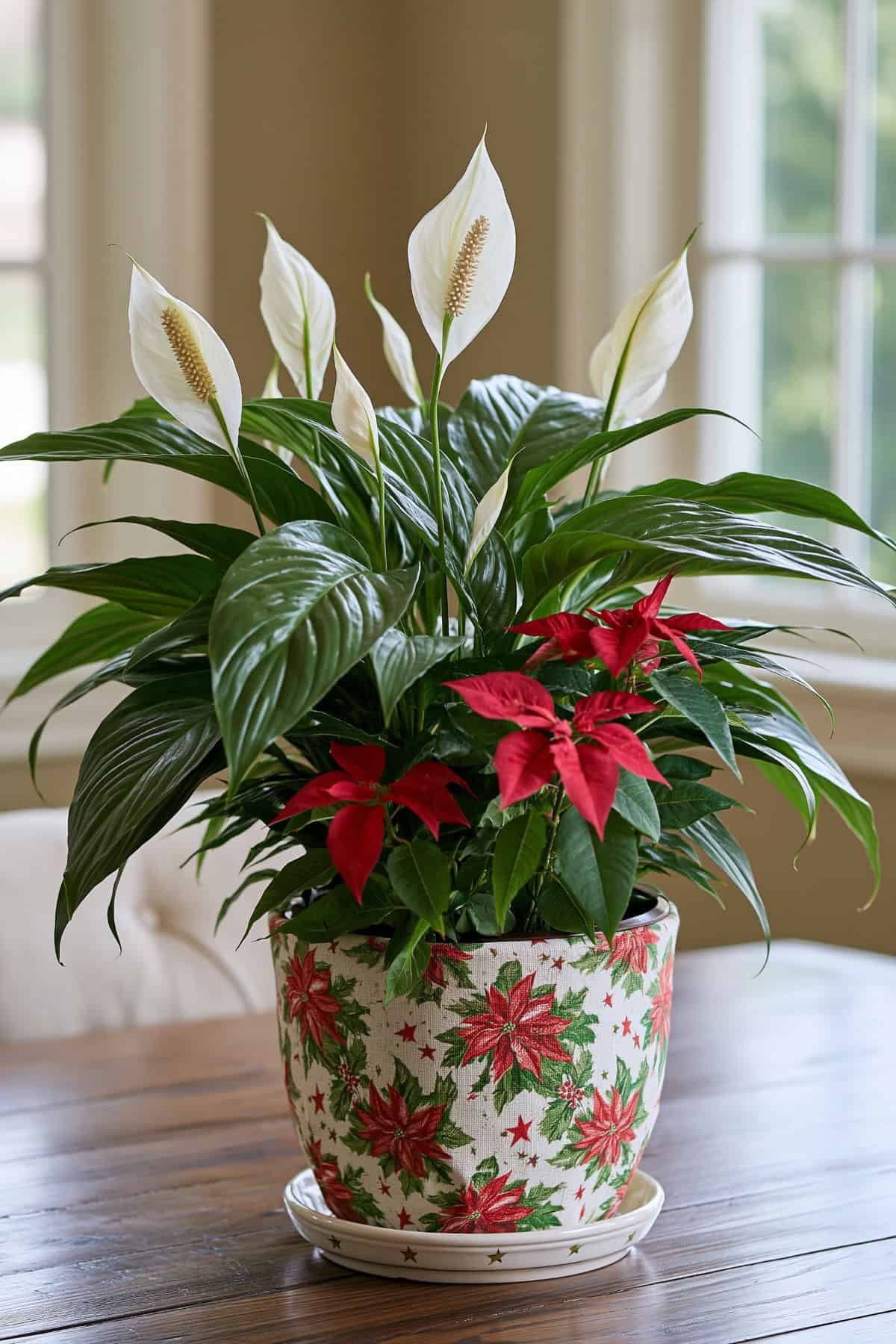 Use Christmas-Themed Pot Covers