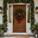 Christmas Front Door Decor Ideas with Greenery