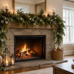 Christmas Mantel Decor Ideas with Plants and Greenery
