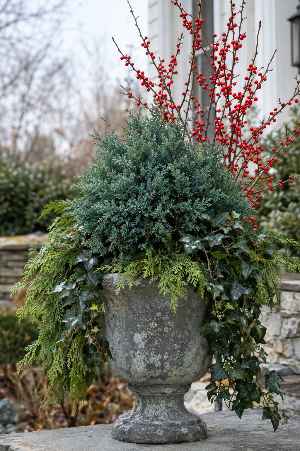 Juniper And Winterberry Container